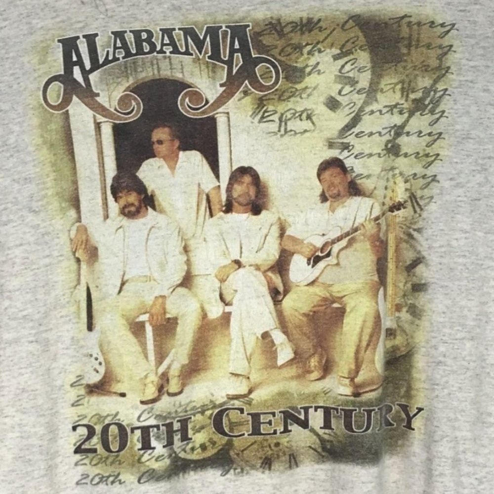 Vintage Alabama Band 2XL Autographed Tshirt Signed Short Sleeve Graphic Print